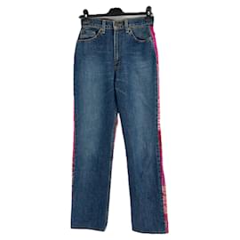 Jeans rectos patchwork Levi's azul algodón talla 31 Azul