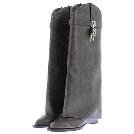 Givenchy Bottes "Shark" en cuir vieilli Noir