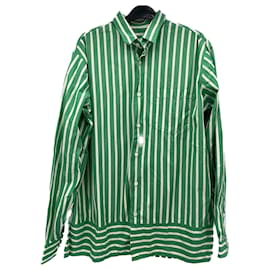 Camicia verde a righe Verde