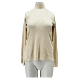 SéZane Rollkragenpullover ecru Baumwolle Beige