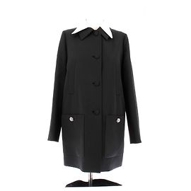 Prada Wolljacke Schwarz mit Strassknöpfen Schwarz