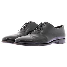 Derbies Prada de cuero negro Negro