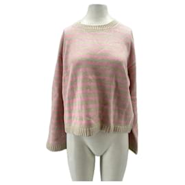Barbour Pull beige à rayure rose Beige