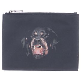 Givenchy Schwarze Leder-Clutch Schwarz