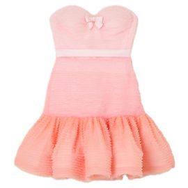 Viktor & Rolf Trägerloses Chiffonkleid in Orange Orange