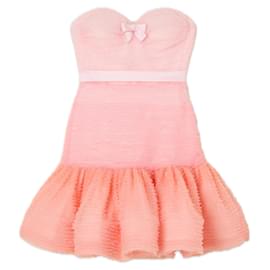 Robe courte bustier en chiffon orange Viktor & Rolf Orange