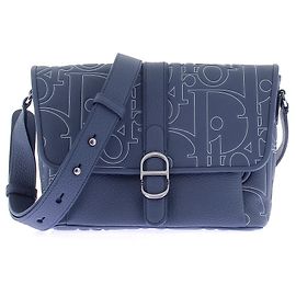 Dior Borsa Messenger in pelle "Daily" Blu navy