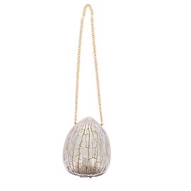 JW Anderson Clutch em nogueira prateada e dourada Prata