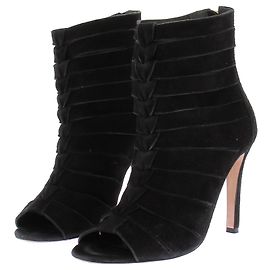 Jerome Dreyfuss Black Suede Open Toe Strap Pumps Black
