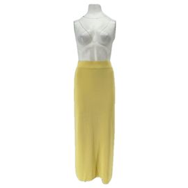 Autre Marque Saia longa amarela de viscose ANCOSTI Amarelo