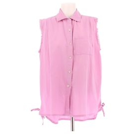 Camicia senza maniche rosa Loewe in cotone Rosa