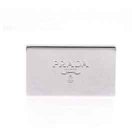 Prada Fivela de cinto prateada Prata