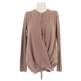 Brunello Cucinelli Colete marrom de cashmere e seda Marrom
