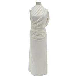 Autre Marque Robe maxi plissée blanche Blanc