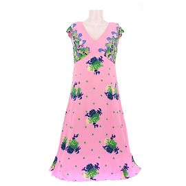 Marc Jacobs Pink Printed Midi Dress Pink