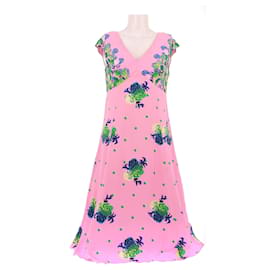 Robe midi imprimée rose Marc Jacobs Rose
