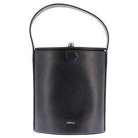 Autre Marque Bolsa Saco de couro "Cini" Preto