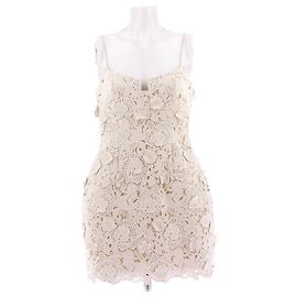 Magda Butrym Vestido de crochet crema Beige