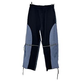 Autre Marque Pantalones bicolor azul de algodón Dhruv Kapour Azul