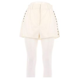 Pantalones cortos blancos de algodón con perlas Versace Blanco