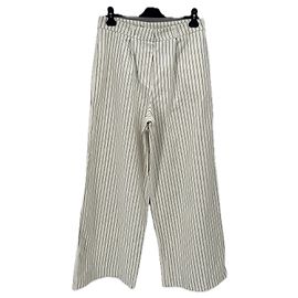 Autre Marque Calça branca listrada Branco