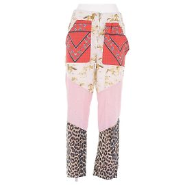 Pantalones rectos Ganni con estampado animal multicolor Multicolor