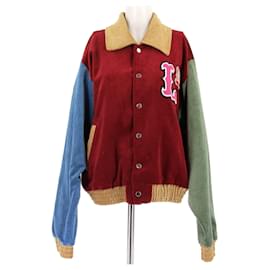 Autre Marque-Veste en velours côtelé-Red