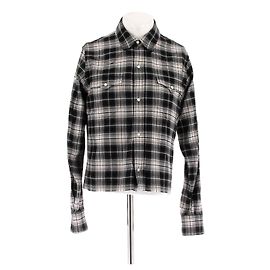 Camisa Alanui xadrez preto e branco algodão S Preto