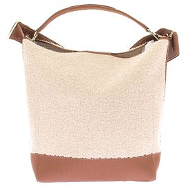 Autre Marque Bolsa Saco em shearling Bege