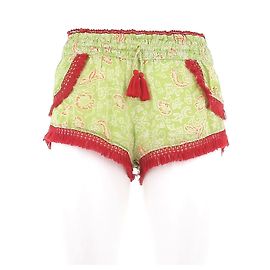 Autre Marque Short en soie imprimé bicolore vert POUPETTE ST BARTH Vert