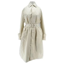 Phoebe Philo Trench blanc cassé avec ceinture Beige