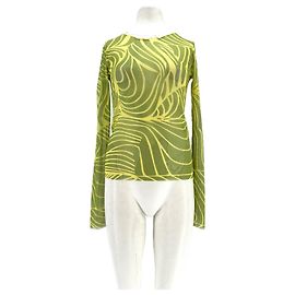Autre Marque ERVAN Green Printed Long Sleeve Top Green