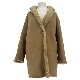 Sandro beige wool skin jacket Beige