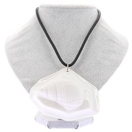 Autre Marque Colar pendente de porcelana Branco