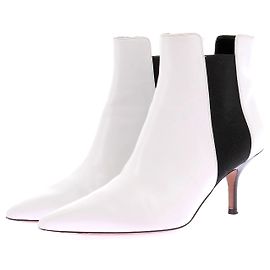 Céline Weiße Stiefeletten mit Absatz Weiß