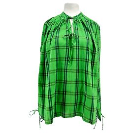 Laurence Bras Blusa verde a cuadros Verde