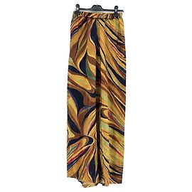 Autre Marque Pantalón de seda estampado Multicolor