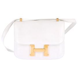 Hermès Borsa a tracolla "Constance" Bianco