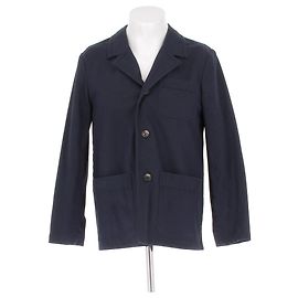 Kenzo Navy Blue Wool Overshirt L Navy blue