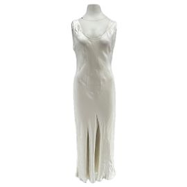 Ghost London Robe satinée blanche Blanc