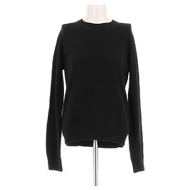 Saint Laurent Wollpullover mit langen Ärmeln Schwarz Schwarz