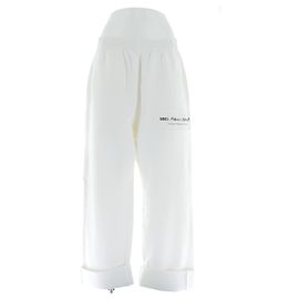 Calças largas brancas de algodão Mm6 Branco
