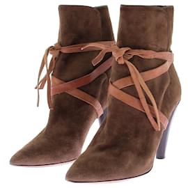 Isabel Marant Stiefeletten aus Wildleder mit Absatz Kamel