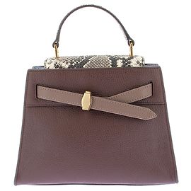 Veronica Beard Bolso de mano de cuero burdeos Burdeos