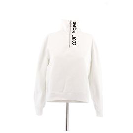 Moletom Courreges branco com meio zíper Branco