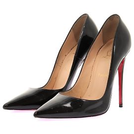 Christian Louboutin Escarpins en cuir verni Noir