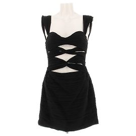 Vestido Magda Butrym de seda preta sem mangas Preto