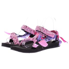 Autre Marque Sandali neri e rosa bandana Rosa