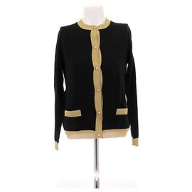 Gucci Cardigan noir et doré en cachemire Noir