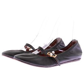 Lanvin Sapatilhas de couro pretas Preto